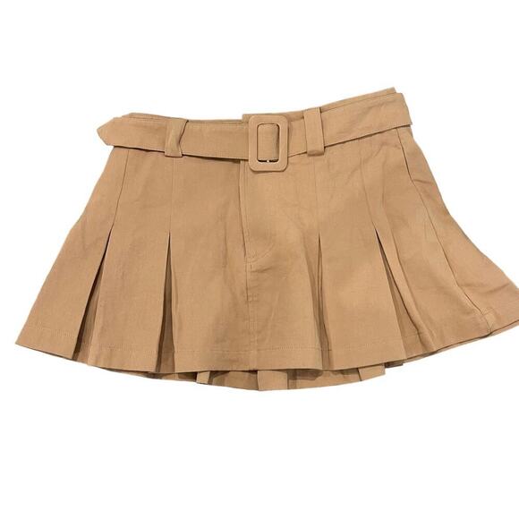 All in Favor Dresses & Skirts - Y2K Fall Style Trendy Brown Pleated Mini Skirt by All in Favor Size S
